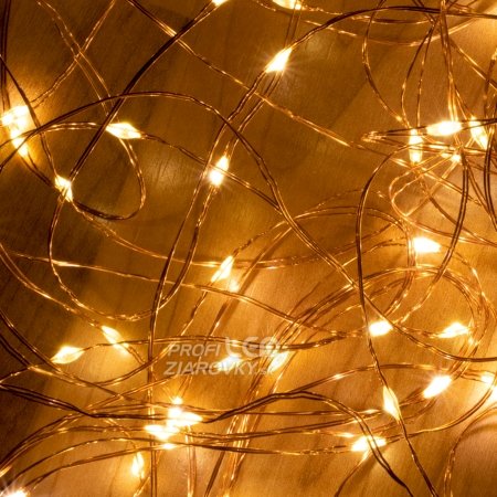 Svetelná reťaz zväzok vonkajšia 1,9 m, 200 LED, teplá biela