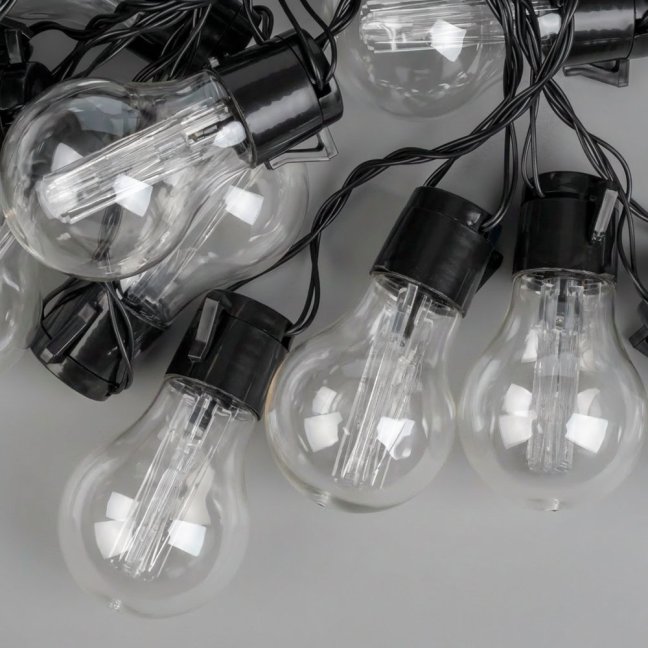 Girlanda solárna záhradná 30x LED dekoratívna žiarovka 10, 7m 2700K teplá LUMILED