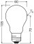 LED žiarovka A60 E27 5W = 75W 1055lm 4000lm Neutrálne vlákno 320° Klasická energetická účinnosť Osram