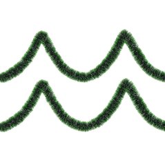 Vianočná girlanda - tmavozelená/zelená - 6 m - priemer 7 cm