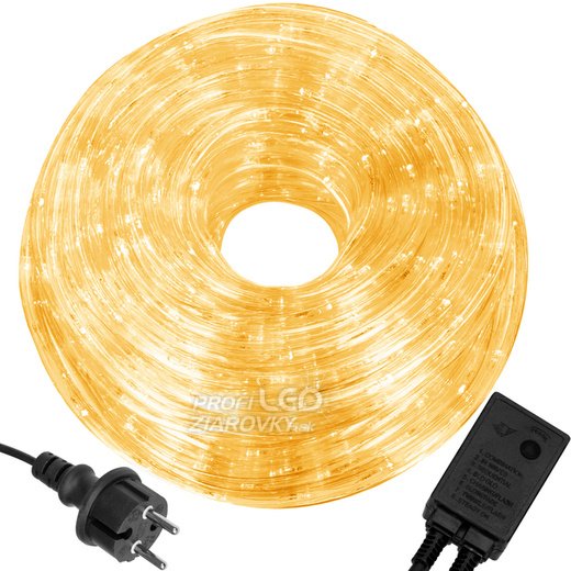 LED hadica vonkajšia 20 m, 480 LED, teplá biela, svetelné programy
