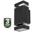 Záhradné nástenné svietidlo zhora nadol GU10 Black HEDERA LUMILED