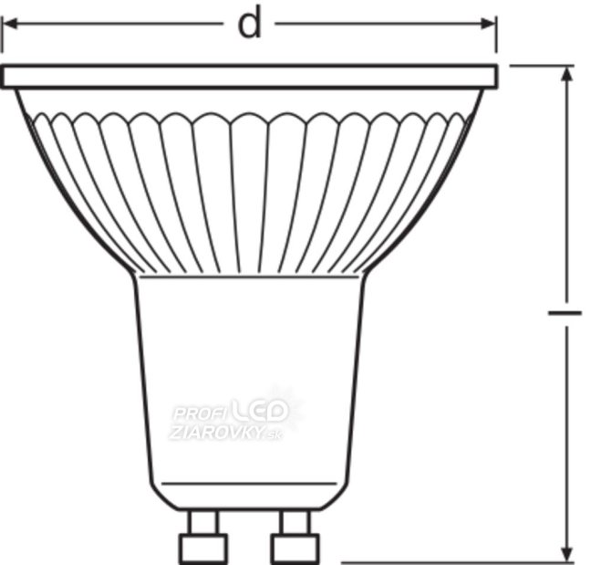 LED žiarovka GU10 4,5W = 50W 350lm 4000lm Neutrálna 36° stmievateľná Osram Parathom
