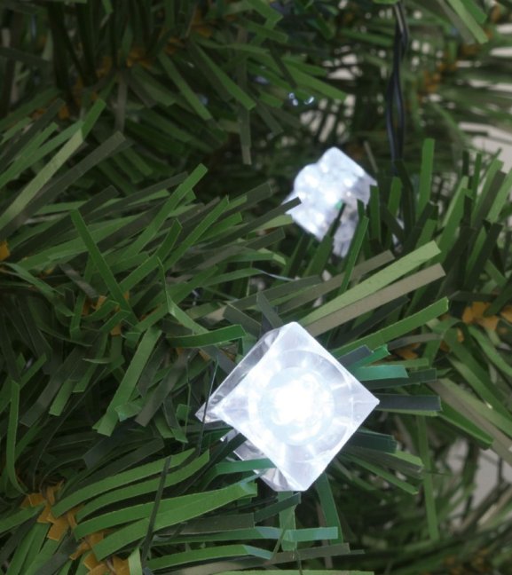 Dekorácia k svetiacemu reťazcu, kocka, 50 ks, na led o5 mm Dekorácia k svetiacemu reťazcu, kocka, 50 ks, na led o5 mm