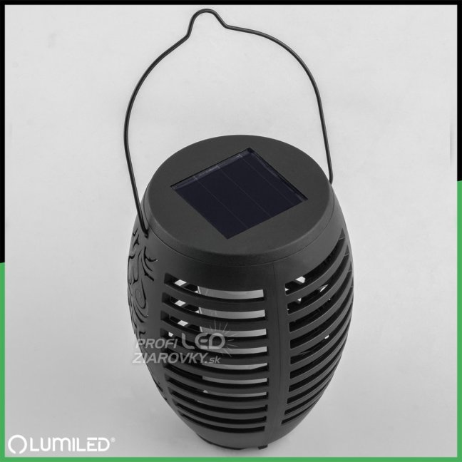 LED solárne záhradné závesné svietidlo IGNIS Flame IP44 1800K LUMILED