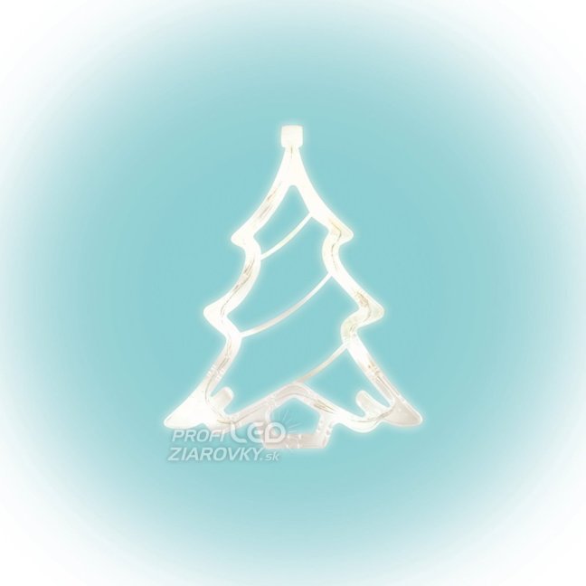 Led dekorácia do okna, stromček, 19cm, 4,5v