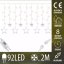 Svetelný záves s hviezdami vonkajší 2 m, 92 LED, teplá biela, 8 programov
