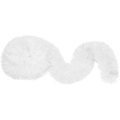 Vianočná girlanda - biela - 6 m - priemer 15cm