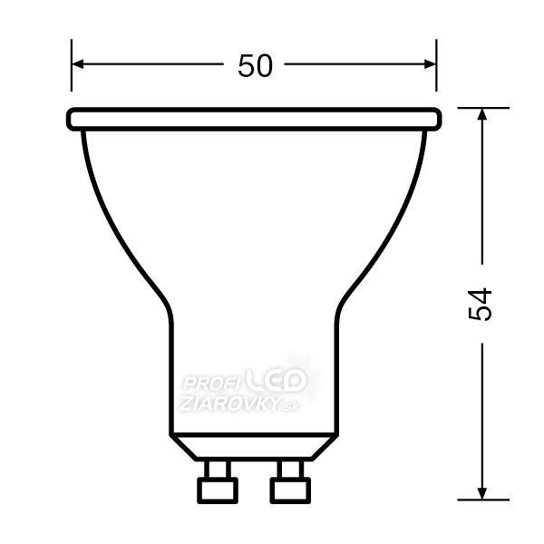 LED žiarovka GU10 2,8W = 25W 230lm 2700K Warm 120° OSRAM Value