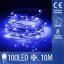 Svetelná mikro reťaz vonkajšia 10 m, 100 LED, modrá, 8 programov