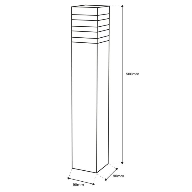Záhradný vonkajší stojaci LED stĺp E27 12W TAXUS 2 50cm LUMILED