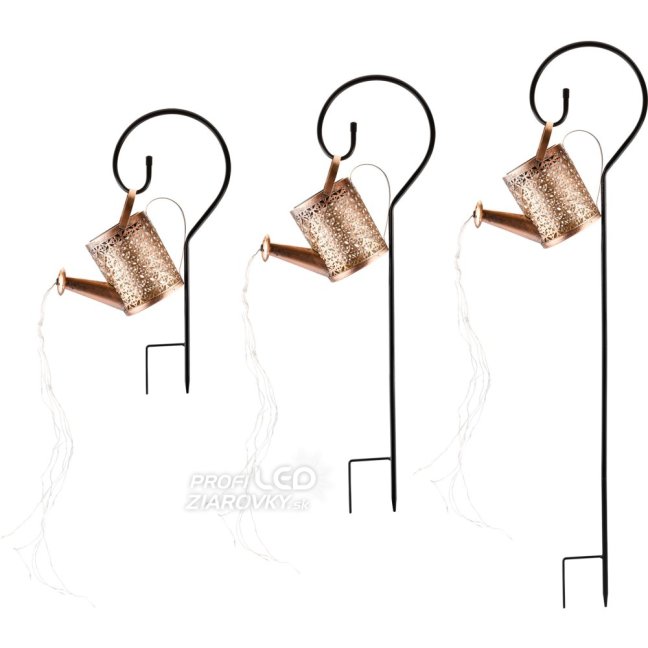 LED solárne poháňaná medená kanva IP44 Záhradná lampa