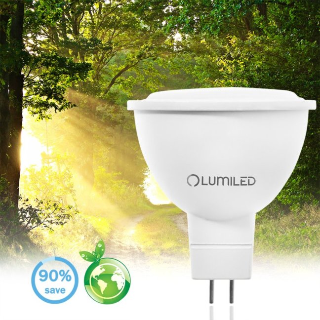 LED žiarovka GU5.3 MR16 6W = 50W 580lm 6000K Cold 120° 12V LUMILED