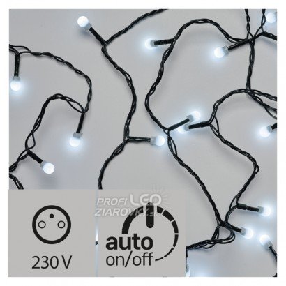Svetelná reťaz cherry s guľkami vonkajšia 30 m, 300 LED, studená biela