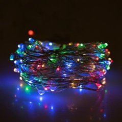 Vianočná led svetelná mikro reťaz na batérie - 20led - 1,9m multicolour