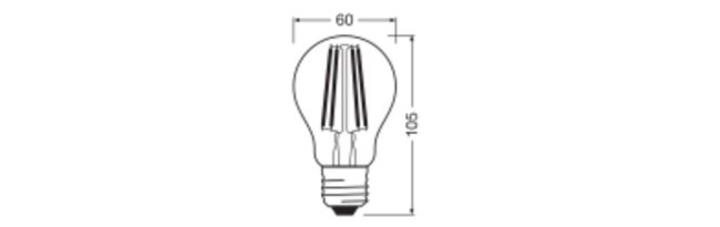LED žiarovka E27 A60 11W = 100W 1521lm 4000K Neutrálne 300° CRI90 Stmievateľné vlákno OSRAM SUPER STAR+