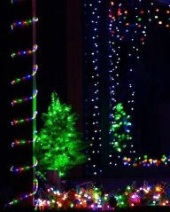 Vianočná led svetelná reťaz vonkajšia - guľky - programator - 200led - 16m multicolour