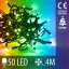 Vianočná led svetelná reťaz vnútorná - 50led - 4m multicolour