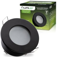 Svietidlo HALOGEN Skrytý kúpeľňový podhľad Hermetický AQUS GU10 LUMILED Black IP44 FIXED