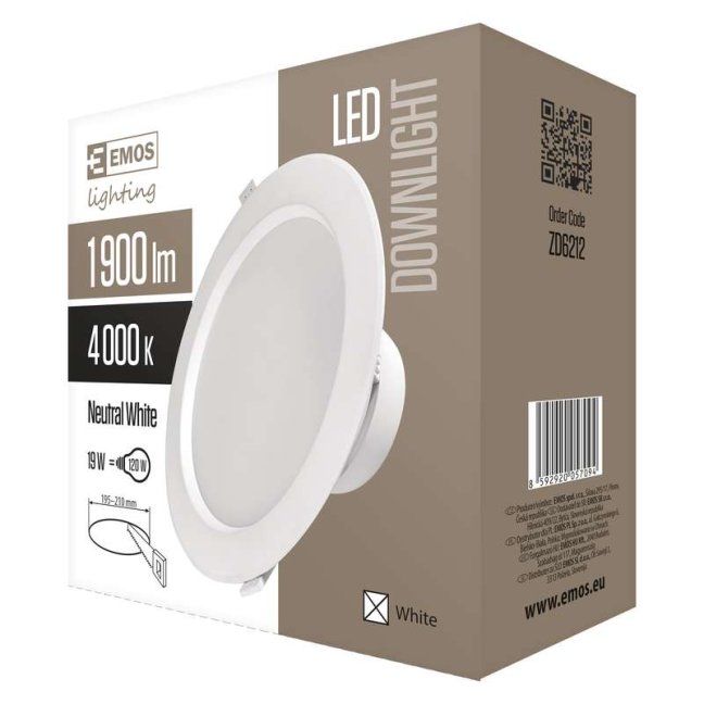 Led downlight 19w neutrálna biela