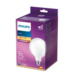 LED žiarovka Globe E27 G120 8,5W = 75W 1055lm 2700K Warm Filament Milk PHILIPS