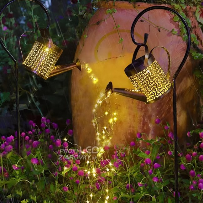 LED solárne poháňaná medená kanva IP44 Záhradná lampa
