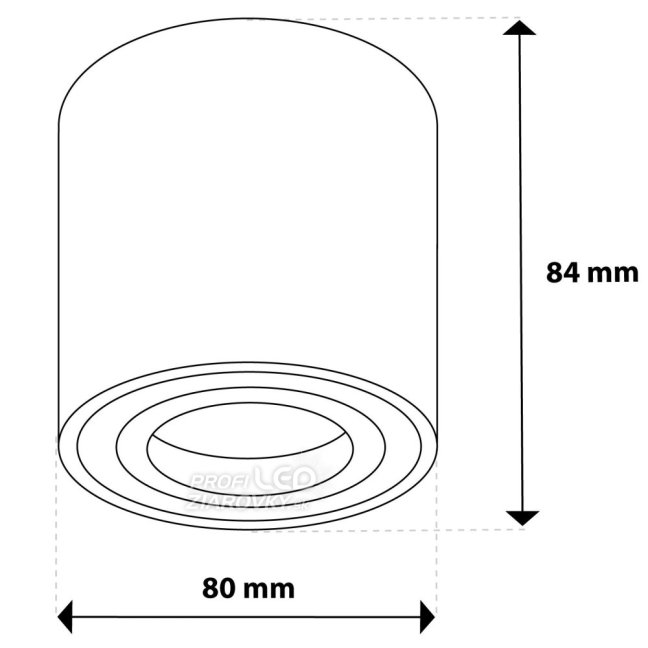 Prisadené halogénové bodové svietidlo AMAT-M - GU10 - LUMILED okrúhle biele 84 mm