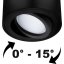 Nadomietkové halogénové bodové svietidlo tuba pohyblivé LUNDO GU10 LUMILED okrúhle čierne 80mm