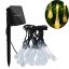 Solárny závesný veniec 20 LED slzičiek záhradná lampa 580 cm sople teplá farba
