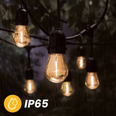 Solárna záhradná girlanda 15m - 22x LED - teplá