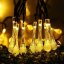 Solárna závesná girlanda 20x TEADS LED icicle záhradná lampa 3000K teplá farba