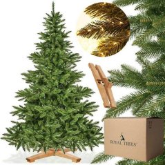 Umelý vianočný stromček Premium Royal Trees - 180cm - prírodný smrek s dreveným stojanom