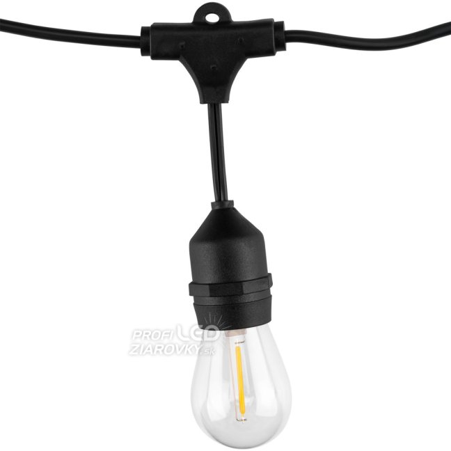 Solárna záhradná girlanda 15m - 22x LED - teplá