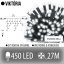 Viktória led svetelná záclona vonkajšia - 450led - 27m studená biela