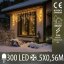 Svetelný záves DOT vonkajší 5 × 0,56 m, 300 LED, teplá biela, flash studená biela