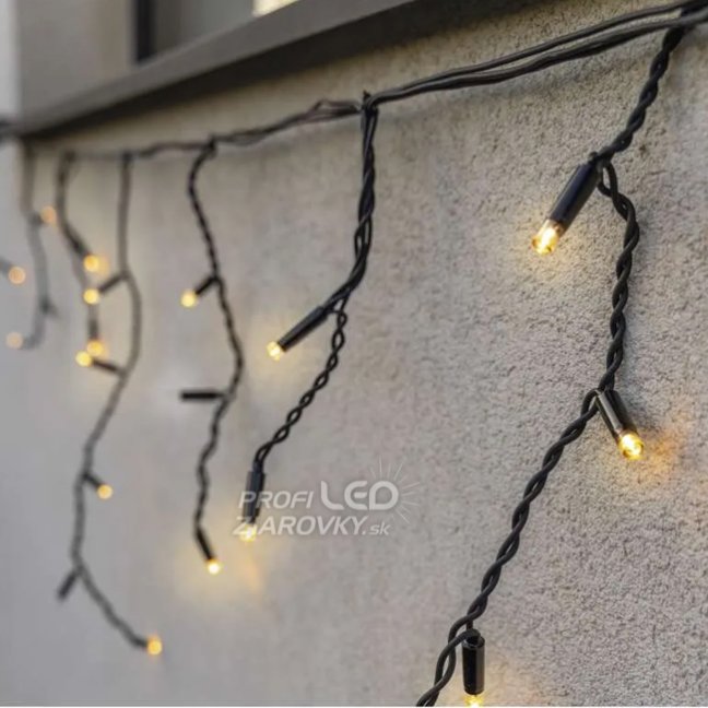 Svetelný záves vonkajší 24 m, 400 LED, teplá biela – Viktória