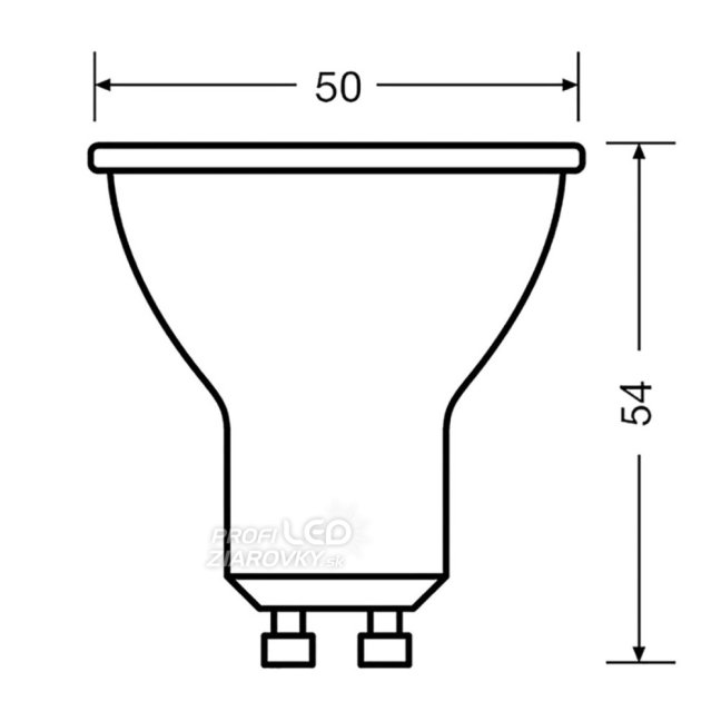 LED žiarovka GU10 Black 4,5W = 50W 350lm 6500K Cold 36° OSRAM Value