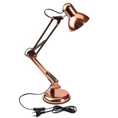 Lampa stolová kresliarska stolová E27 TOBI zlatá LUMILED + držiak na pracovnú dosku