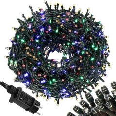 Vianočná led svetelná reťaz vonkajšia - programátor - 500led - 25m multicolour