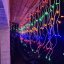 Svetelný záves vonkajší 20 m, 500 LED, farebná, na spájanie, svetelné programy