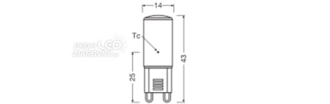 LED žiarovka G9 s päticou 1,9W = 20W 200lm 2700K Warm 300° OSRAM Star
