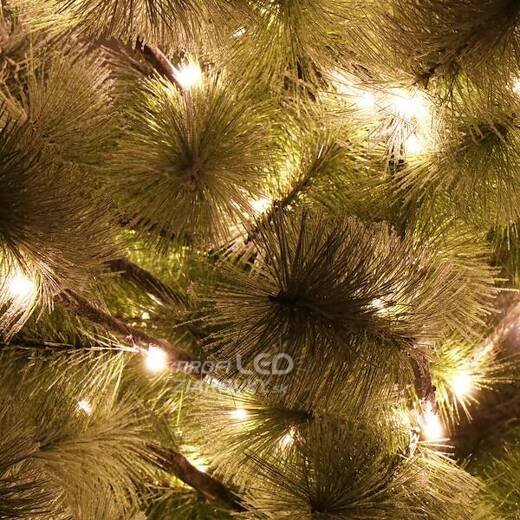Dekoračný vianočný stromček na kmeni - 128 LED - 150 cm, zasnežený
