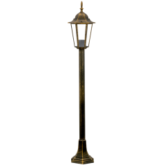 Záhradná stojaca lampa LIGURIA-LT 1xE27 vysoká tyč 96cm patina - GOLDLUX (Polux)