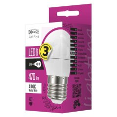 Led žiarovka classic mini globe 6w e27 neutrálna biela