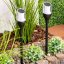 LED solárna vonkajšia záhradná lampa IGNIS 64 cm LUMILED s efektom plameňa