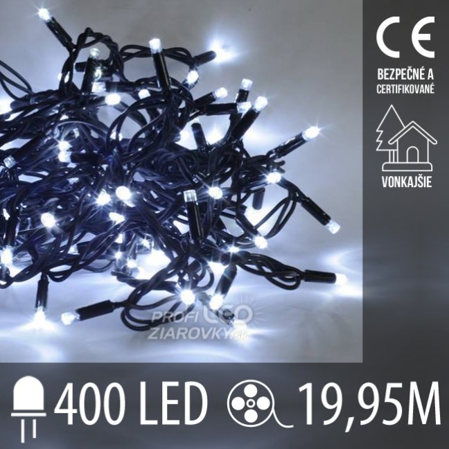 Svetelná reťaz vonkajšia 19,95 m, 400 LED, studená biela Svetelná reťaz vonkajšia 19,95 m, 400 LED, studená biela