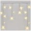 Viktória spojovateľná led svetelná záclona vonkajšia flash - 50led - 3m teplá biela / flash prebliknutie teplá biela - biely kábel