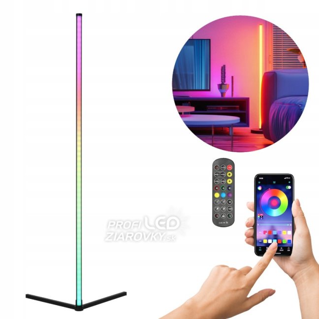 LED stojaca lampa Black CCT RGB Aplikácia Smart Pilot