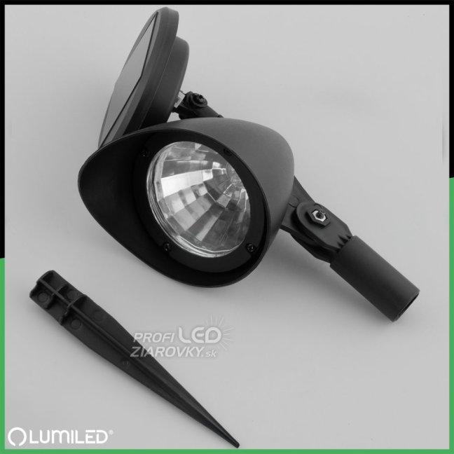 3x LED solárne záhradné bodové svietidlo OGA reflektor IP44 6500K LUMILED