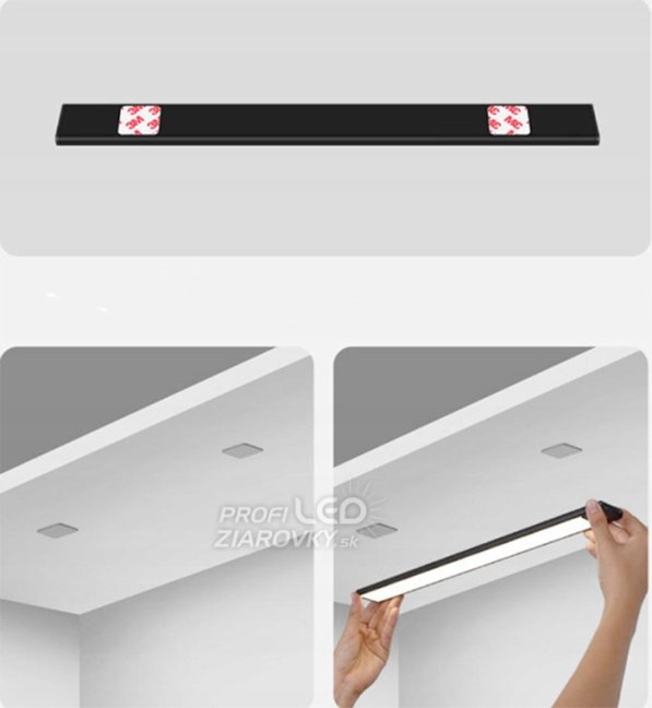 LED osvetlenie pod stôl Nábytkový pás 2W 4500K 20cm so senzorom pohybu Strieborná